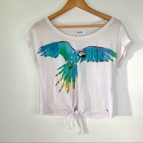 Front Tie Parrot Shirt - Picture 7 of 7